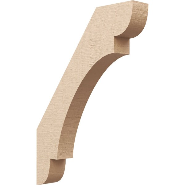 Ekena Millwork 3-inch W x 18-inch D x 24-inch H Olympic Rough Cedar Woodgrain TimberThane Knee Brace, Primed BRCUR03X18X24OLYRCPR - main